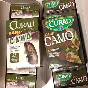 Curad Camp Camo Adhesive Bandages 12 pack (25 Count each)